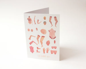 The Human Body - Quirky, funny and rude greetings / christmas /birthday / valentines day card