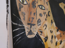 LEOPARD | Original Faye Moorhouse Painting | Acrylic paint on stuck together paper | 116 x 84 cm