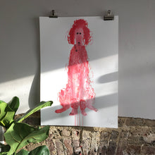 Original Faye Moorhouse painting - Giant Pink Poodle 005 - FREE SHIPPING
