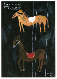 Limited Edition Hand Finished Art Print || Fierce Horse Fierce Horse || FAYE MOORHOUSE