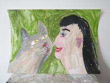 Women and their Cats - Cat Nose Kiss