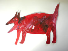 Burgendy Beast Cutout Painting