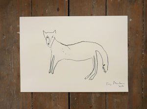 WOLF | Original Charcoal Drawing | Faye Moorhouse