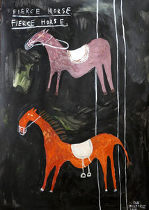 Fierce Horse Fierce Horse 004 | Large Painting on Paper