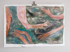 Just Try To Stay Afloat | Painting on paper | Faye Moorhouse