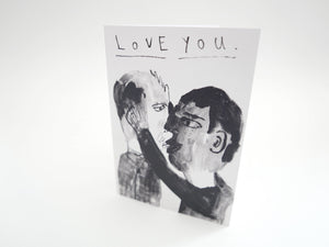 Love You - Kissy Kissy - Greetings Card